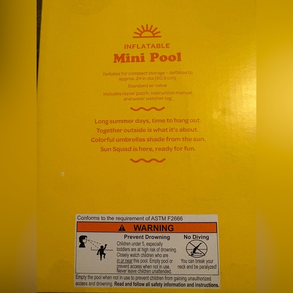 Sun Squad Blue Inflatable Mini Pool - Picture 2 of 2